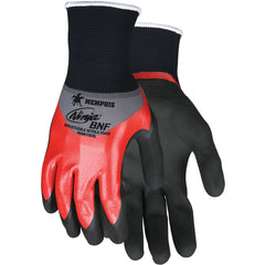 Ninja BNF Gloves with NFT Coating - 18 Gauge Nylon/Spandex - Coated Palm Fingertips and Over the Knuckle - Size Large - Apex Tool & Supply