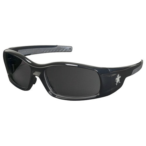Safety Glasses - Black Frame-Gray Lens - SR1 Style - Apex Tool & Supply