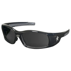 Safety Glasses - Black Frame-Gray Lens - SR1 Style - Apex Tool & Supply