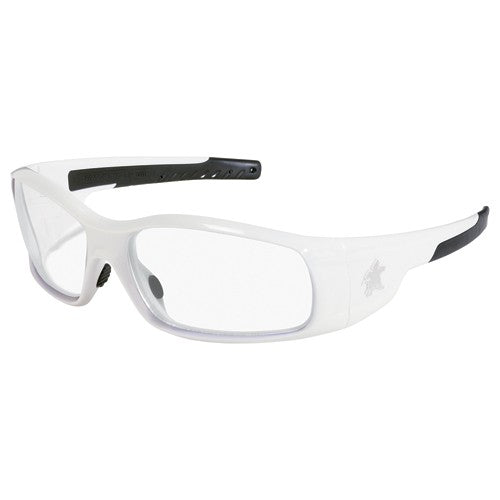 Safety Glasses - White Frame-Clear Lens - SR1 Style - Apex Tool & Supply