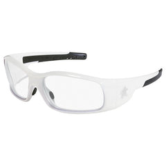 Safety Glasses - White Frame-Clear Lens - SR1 Style - Apex Tool & Supply