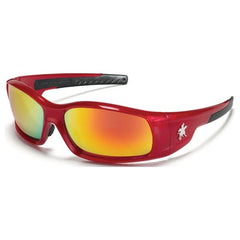 Safety Glasses - Fire Mirror Lens - Red Frame SR1 Style - Apex Tool & Supply