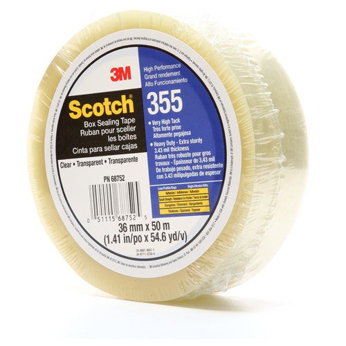 Scotch Box Sealing Tape 355 Clear 36mm × 50m - Apex Tool & Supply