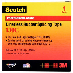 Scotch Linerless Rubber Splicing Tape 130C 1″ × 10 ft Black - Apex Tool & Supply