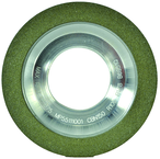 3 x 7/8 x 1-1/4'' - 1/8'' Abrasive Depth - 150 Grit - 3/8 Rim CBN Flaring Cup Wheel - Type 11A2 - Apex Tool & Supply