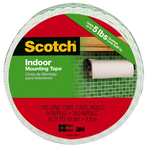 Scotch-Mount Indoor Double-Sided Mounting Tape Mega Roll 110H-LONG-DC 3/4″ × 350″ (1 9 Cm × 8 89 M) - Apex Tool & Supply