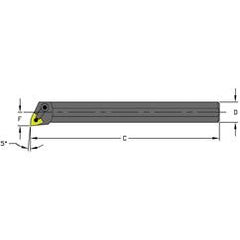 A20U MWLNL4 Steel Boring Bar w/Coolant - Apex Tool & Supply