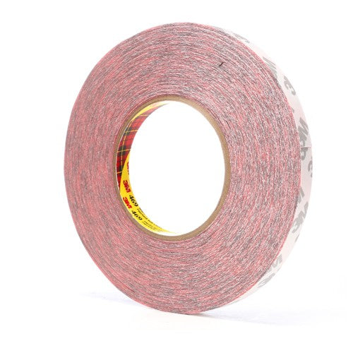 3M Double Coated Tape 469 Red 1/2″ × 60 yd 5.5 mil - Apex Tool & Supply