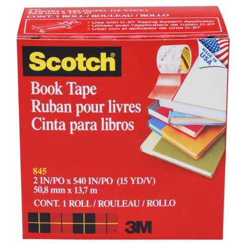‎Scotch Book Tape 845-200 2″ × 540″ (50 8 mm × 13 7 m) - Apex Tool & Supply