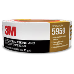 3M Outdoor Masking and Stucco Tape 5959 Red 48 mm × 41.1 m 12.0 mil Conveniently Packaged - Apex Tool & Supply