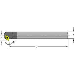 A12Q SDXCR3 Steel Boring Bar w/Coolant - Apex Tool & Supply