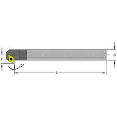 A12Q SDXCR3 Steel Boring Bar w/Coolant - Apex Tool & Supply