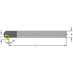 E10S SDXCL2 Coolant Thru Carbide Boring Bar - Apex Tool & Supply