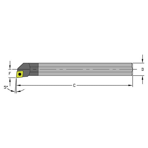 E10Q SCLPL2 Solid Carbide Boring Bar w/Coolant - Apex Tool & Supply