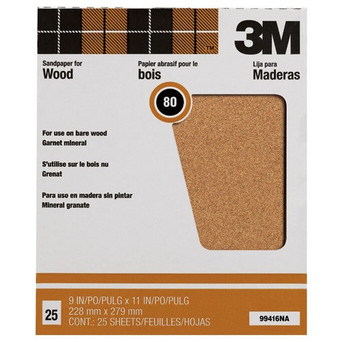 3M Garnet Sanding Sheets 88595NA 9″ × 11″ 150 grit - Apex Tool & Supply