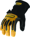 Tan/Black Bullwhip Leather/Breathable Ranchworx Gloves - Apex Tool & Supply