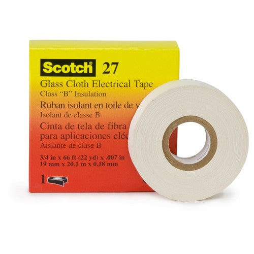 3M Glass Cloth Electrical Tape 27 1/2″ × 66 ft - Apex Tool & Supply