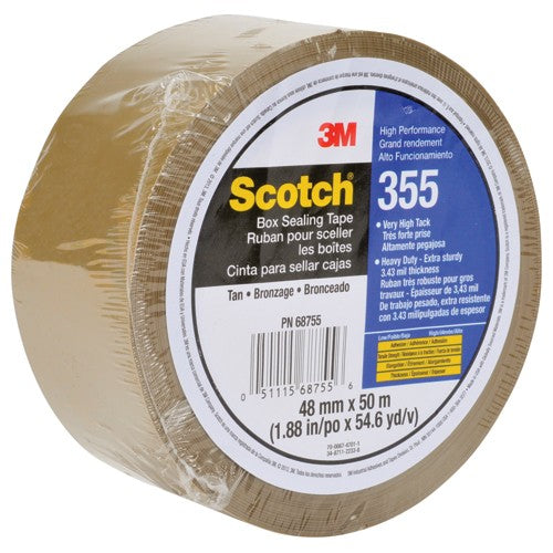 Scotch Box Sealing Tape 355 Tan 48 mm × 50 m - Apex Tool & Supply