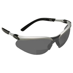 ‎3M BX Reader Protective Eyewear 11378-00000-20 Gray Lens Silver Frame +2.0 Diopter - Apex Tool & Supply