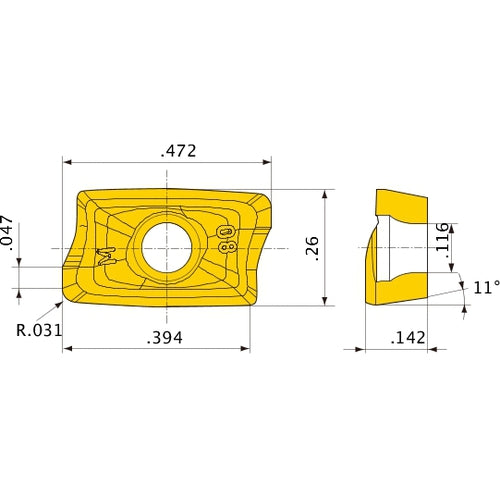 AOMT123608PEER-M VP20RT INSERT