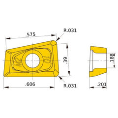 QOMT1651R-M2 MP7140 MILLING INSERT