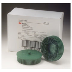 Scotch-Brite Roloc Bristle Disc RD-ZB 07526 50 TR Green 76 mm DSI Insert - Apex Tool & Supply