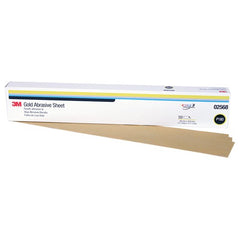 3M Gold Abrasive Sheet 02568 P180 grade 2 3/4″ × 17 1/2″ 50 sheets per pack - Apex Tool & Supply