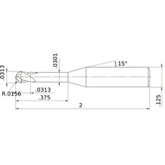 MS2XLBD1/32N0375 CARBIDE ENDMILL