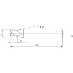 MS4ECD0300L35S04 CARBIDE ENDMILL