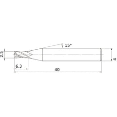 MS4MCD0250 CARBIDE ENDMILL
