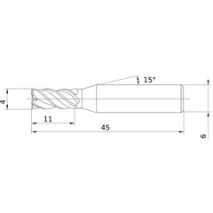VQMHVD0400 CARBIDE ENDMILL