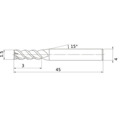 VQMHZVD0150 CARBIDE ENDMILL