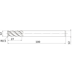 VQSVRD1200 CARBIDE ENDMILL