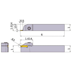 GYQLUS16D00-G08 TURNING HOLDER