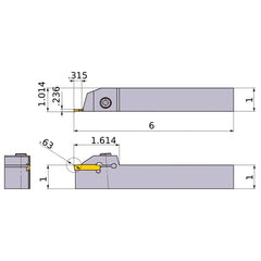 GYQLUS16D00-J08 TURNING HOLDER