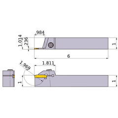 GYQLUS16D00-J25 TURNING HOLDER