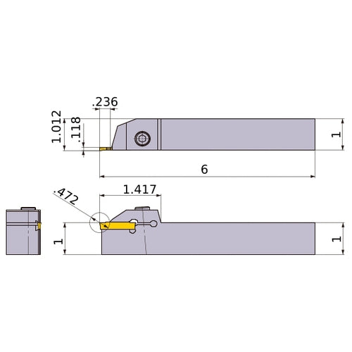 GYQRUS16D00-F06 TURNING HOLDER