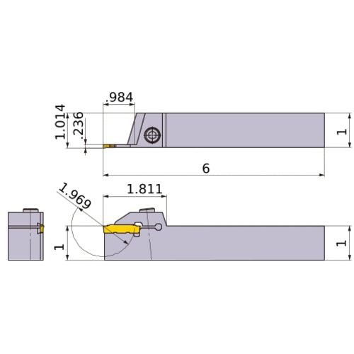 GYQRUS16D00-J25 TURNING HOLDER