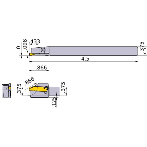 GYSRUS06B00-E11 TURNING HOLDER