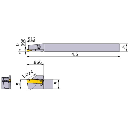 GYSRUS08B00-E13 TURNING HOLDER