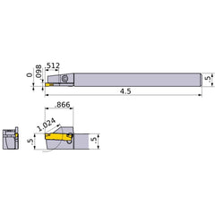 GYSRUS08B00-E13 TURNING HOLDER