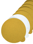 5" x No Hole - 320 Grit - Disc with Tab Gold - Apex Tool & Supply