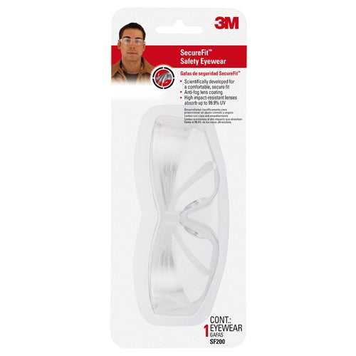 3M SecureFit 200 Eyewear Anti-Fog SF200H1-DC Clear Clear Lens - Apex Tool & Supply
