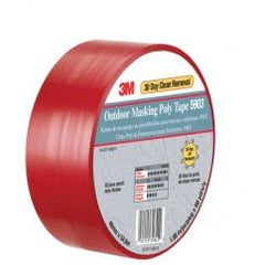 List 5903 50" x 60 yds Outdoor Masking Poly Tape - Red - Apex Tool & Supply
