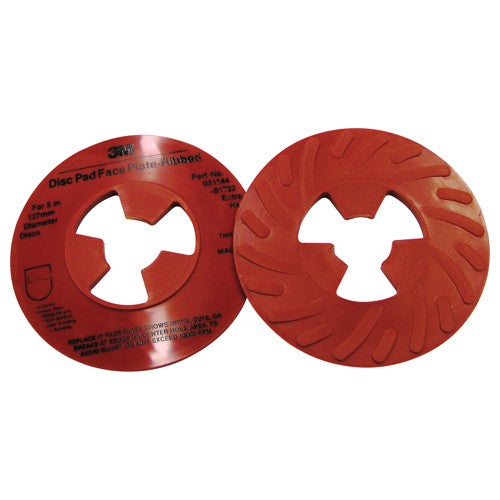 3M Disc Pad Face Plate Ribbed 81732 Extra Hard Red 5″ - Apex Tool & Supply