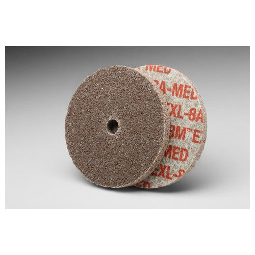 Scotch-Brite EXL Unitized Wheel XL-UW 8A Medium 4″ × 1/4″ × 1/4″ - Apex Tool & Supply