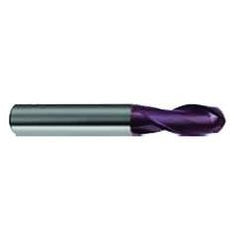 3/8" Dia. - 3 OAL - 30 Helix Super-A CBD Ball Nose EM - 2 FL - Apex Tool & Supply