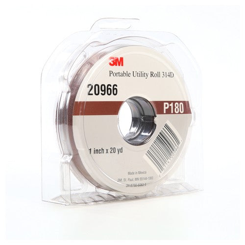 3M Portable Utility Cloth Roll 314D P180 J-weight 1″ × 20 yd - Apex Tool & Supply