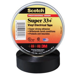 Scotch Super 33+ Vinyl Electrical Tape 3/4″ × 52 ft Black - Apex Tool & Supply