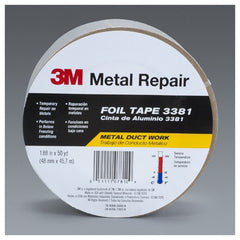 3M Aluminum Foil Tape 3381 Silver 1.88″ × 50 yd 2.8 mil - Apex Tool & Supply